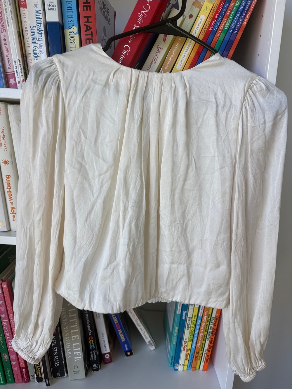 Alice and Olivia classics silk top with puffy sleeve s - Picture 1 of 5